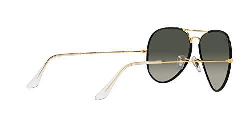 Ray-Ban Classic Aviator Sunglasses, Black/Gold, Gradient Lens