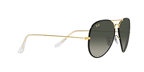 Ray-Ban Classic Aviator Sunglasses, Black/Gold, Gradient Lens