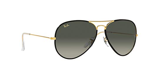 Ray-Ban Classic Aviator Sunglasses, Black/Gold, Gradient Lens