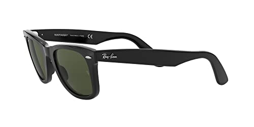 Ray-Ban Wayfarer Square Sunglasses, Black/Green, 54mm