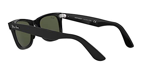 Ray-Ban Wayfarer Square Sunglasses, Black/Green, 54mm
