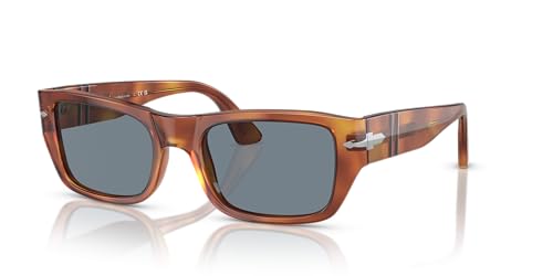 Persol Rectangular Sunglasses in Terra Di Siena/Light Blue