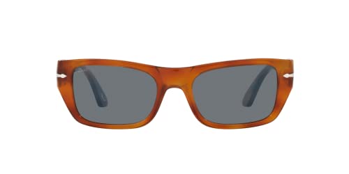 Persol Rectangular Sunglasses in Terra Di Siena/Light Blue