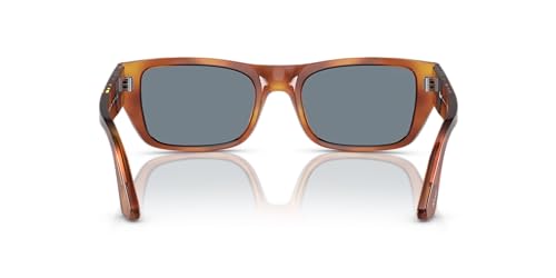 Persol Rectangular Sunglasses in Terra Di Siena/Light Blue