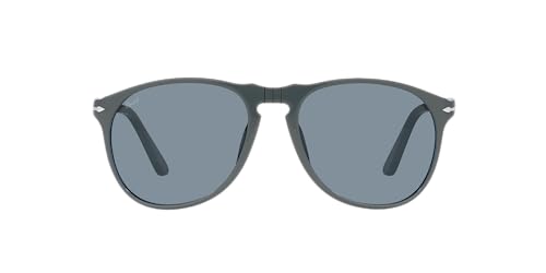 Persol Aviator Sunglasses, Grey/Light Blue, 55mm Frame