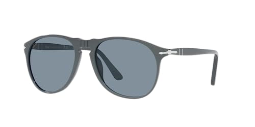 Persol Aviator Sunglasses, Grey/Light Blue, 55mm Frame