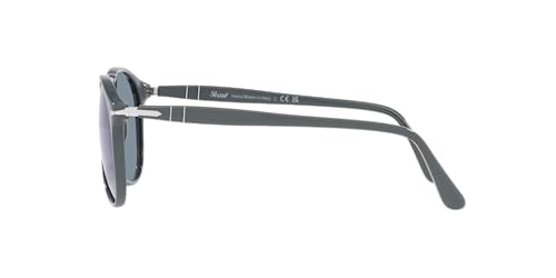 Persol Aviator Sunglasses, Grey/Light Blue, 55mm Frame