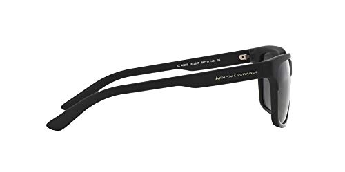 Men's Armani Square Sunglasses, Black/Grey, 56mm
