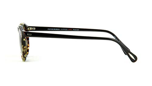 Oliver Peoples Black Tortoise Gregory Peck Round Sunglasses