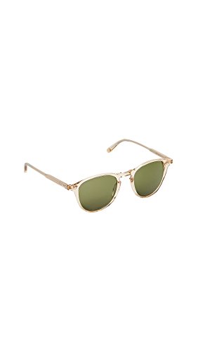 GARRETT LEIGHT Hampton Champagne/Pure Green Sunglasses - One Size