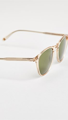 GARRETT LEIGHT Hampton Champagne/Pure Green Sunglasses - One Size