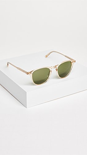 GARRETT LEIGHT Hampton Champagne/Pure Green Sunglasses - One Size