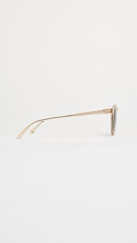 GARRETT LEIGHT Hampton Champagne/Pure Green Sunglasses - One Size