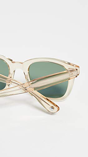 Champagne/Semi-Flat Pure Green GARRETT LEIGHT Calabar Sunglasses