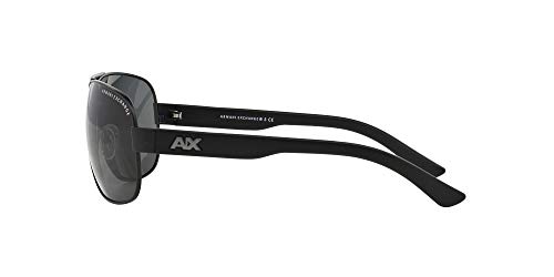 Armani Exchange Men's Rectangular Sunglasses - Matte Black/Grey