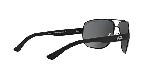 Armani Exchange Men's Rectangular Sunglasses - Matte Black/Grey