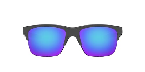 Oakley Men's Thinlink Rectangular Sunglasses, Dark Grey/Sapphire