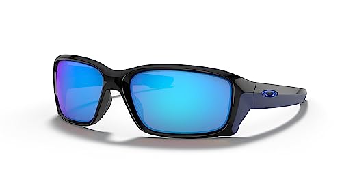Oakley Men's Straightlink Sunglasses, Polished Black/Sapphire Iridium