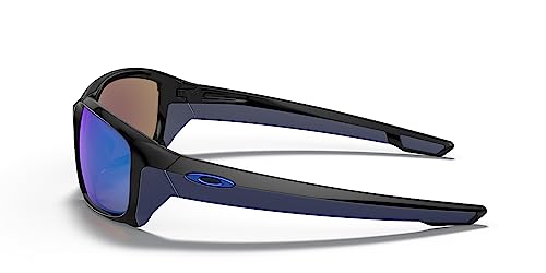 Oakley Men's Straightlink Sunglasses, Polished Black/Sapphire Iridium