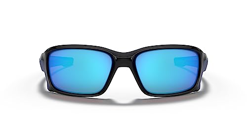 Oakley Men's Straightlink Sunglasses, Polished Black/Sapphire Iridium