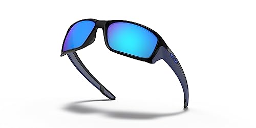 Oakley Men's Straightlink Sunglasses, Polished Black/Sapphire Iridium