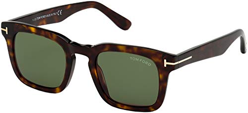 Tom Ford Dark Havana Square Men Sunglasses - 50mm