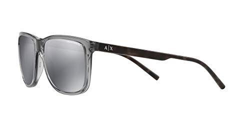 Armani Exchange Square Sunglasses: Grey Mirrored/Light Black, 57mm
