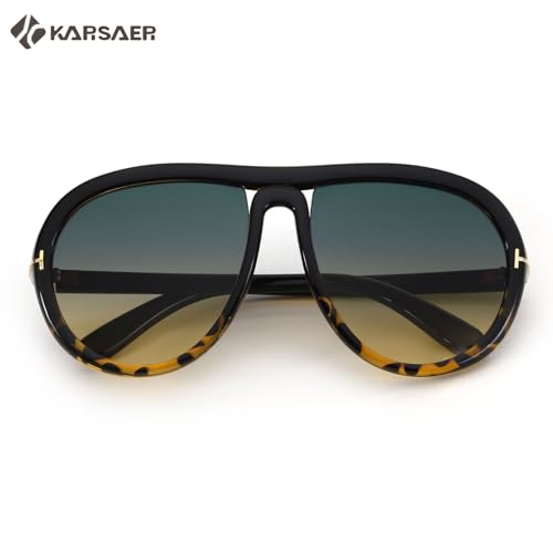 Karsaer Oversized Aviator Sunglasses Retro Round Unisex K7132