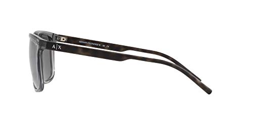 Armani Exchange Square Sunglasses: Grey Mirrored/Light Black, 57mm