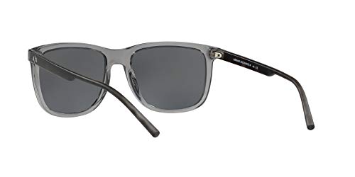 Armani Exchange Square Sunglasses: Grey Mirrored/Light Black, 57mm