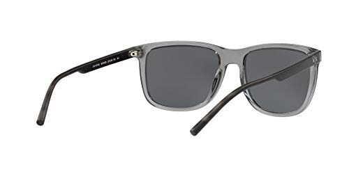 Armani Exchange Square Sunglasses: Grey Mirrored/Light Black, 57mm