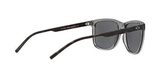 Armani Exchange Square Sunglasses: Grey Mirrored/Light Black, 57mm