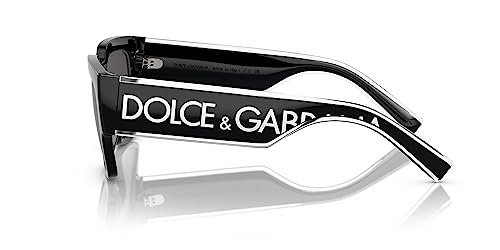 D&G DG6184-501/87 Sunglasses BLACK w/DARK GREY 52mm