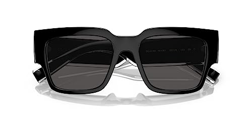 D&G DG6184-501/87 Sunglasses BLACK w/DARK GREY 52mm