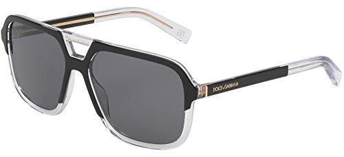 Dolce & Gabbana Men's Round Black Sunglasses One Size