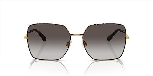 Dolce & Gabbana Sunglasses Black Gold/Grey Gradient 57mm