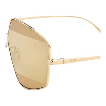 FENDI Gold Stripes Metal Sunglasses Tint Frame