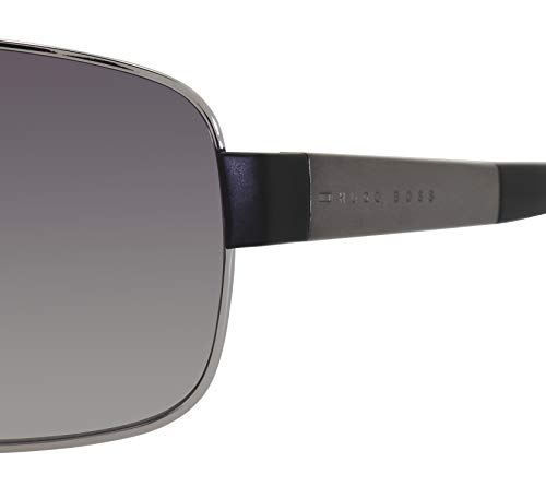 Hugo Boss Men's Polarized Wrap Sunglasses Ruthenium 64mm
