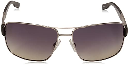 Hugo Boss Men's Polarized Wrap Sunglasses Ruthenium 64mm