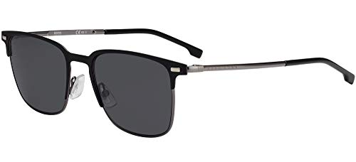 Hugo Boss Men's BOSS Rectangular Sunglasses, Matte Black