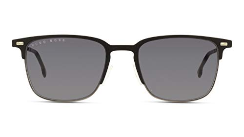Hugo Boss Men's BOSS Rectangular Sunglasses, Matte Black
