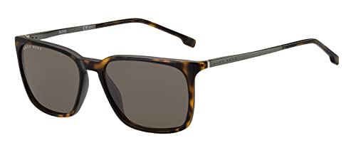 Hugo Boss Men's Havana/Brown Sunglasses, 56mm Frame Size