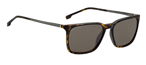 Hugo Boss Men's Havana/Brown Sunglasses, 56mm Frame Size