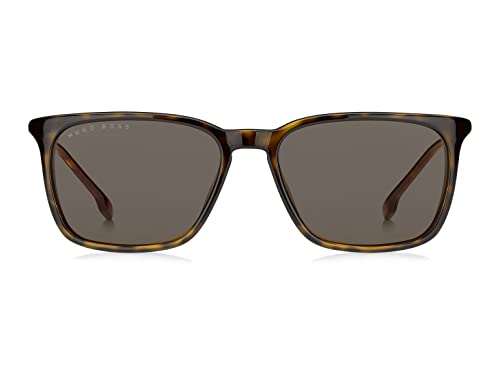 Hugo Boss Men's Havana/Brown Sunglasses, 56mm Frame Size