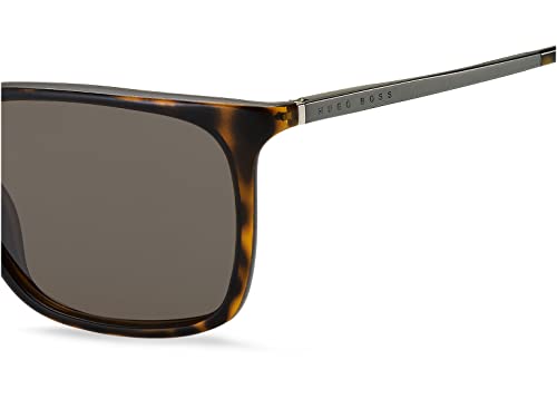 Hugo Boss Men's Havana/Brown Sunglasses, 56mm Frame Size