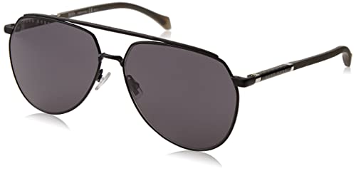 Hugo Boss Matte Black/Grey Men Sunglasses