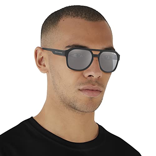 Armani Exchange Men's Rectangular Sunglasses, Matte Black