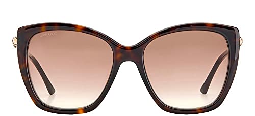 JIMMY CHOO Dark Havana/Brown Shaded Sunglasses for Women