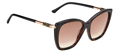 JIMMY CHOO Dark Havana/Brown Shaded Sunglasses for Women
