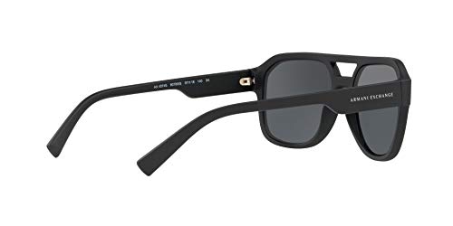 Armani Exchange Men's Rectangular Sunglasses, Matte Black
